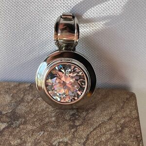 Vintage CZ Pendant in Sterling Silver